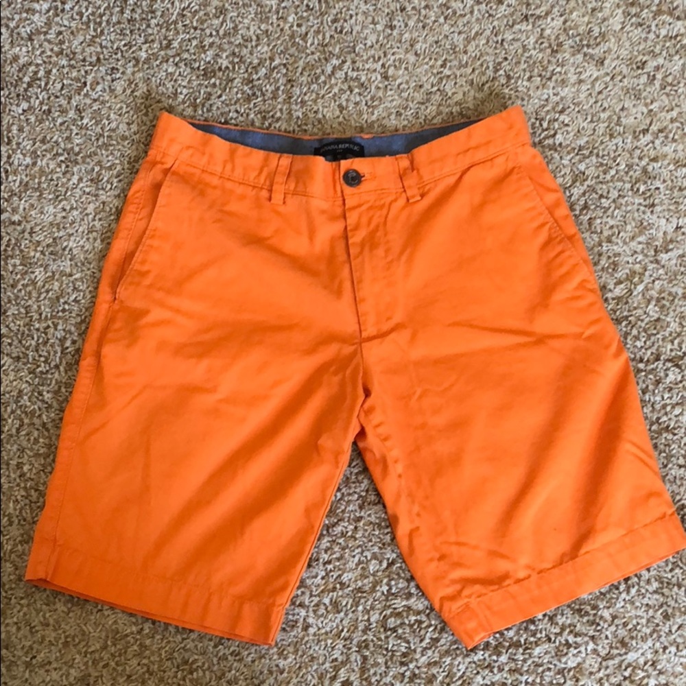 Banana Republic orange flat front shorts